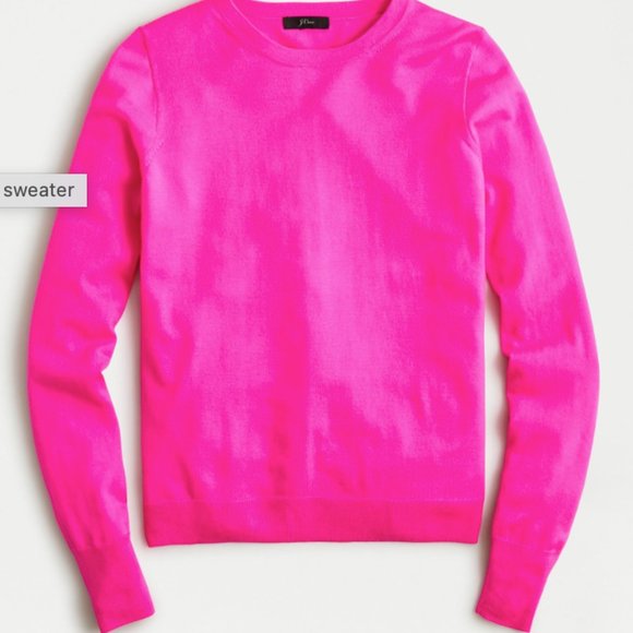 J. Crew Tippi Sweater Merino Wool Radiant Fuchsia Size S - Picture 3 of 7